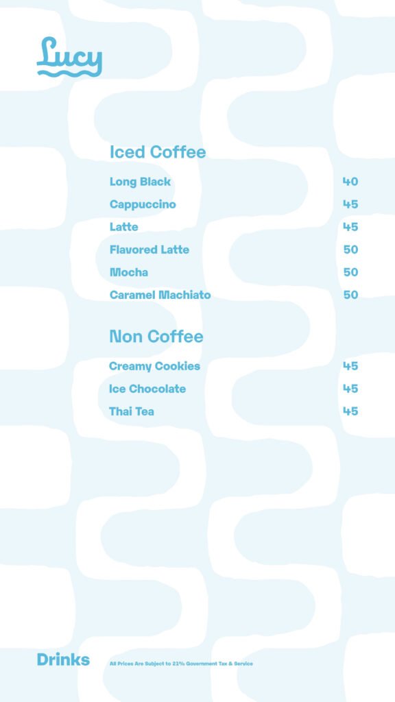 Lucy In The Sky Spark Menu Pricelist
