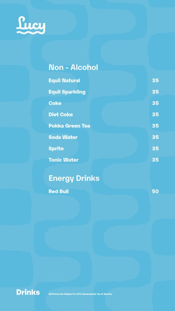 Lucy In The Sky Spark Menu Pricelist