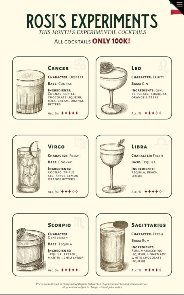 rosi senopati menu