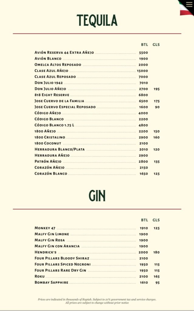 rosi senopati menu