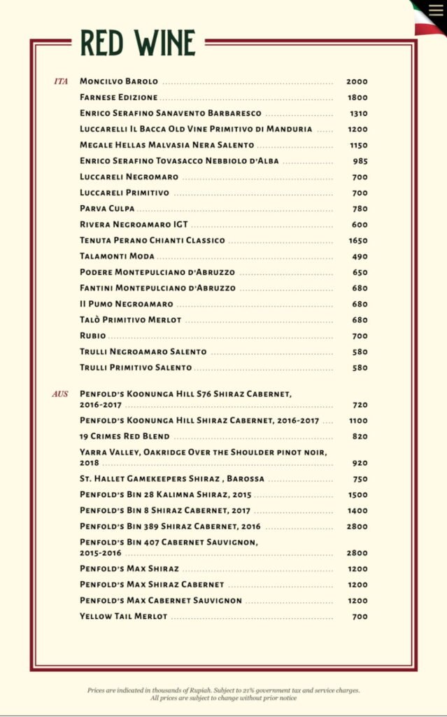 rosi senopati menu